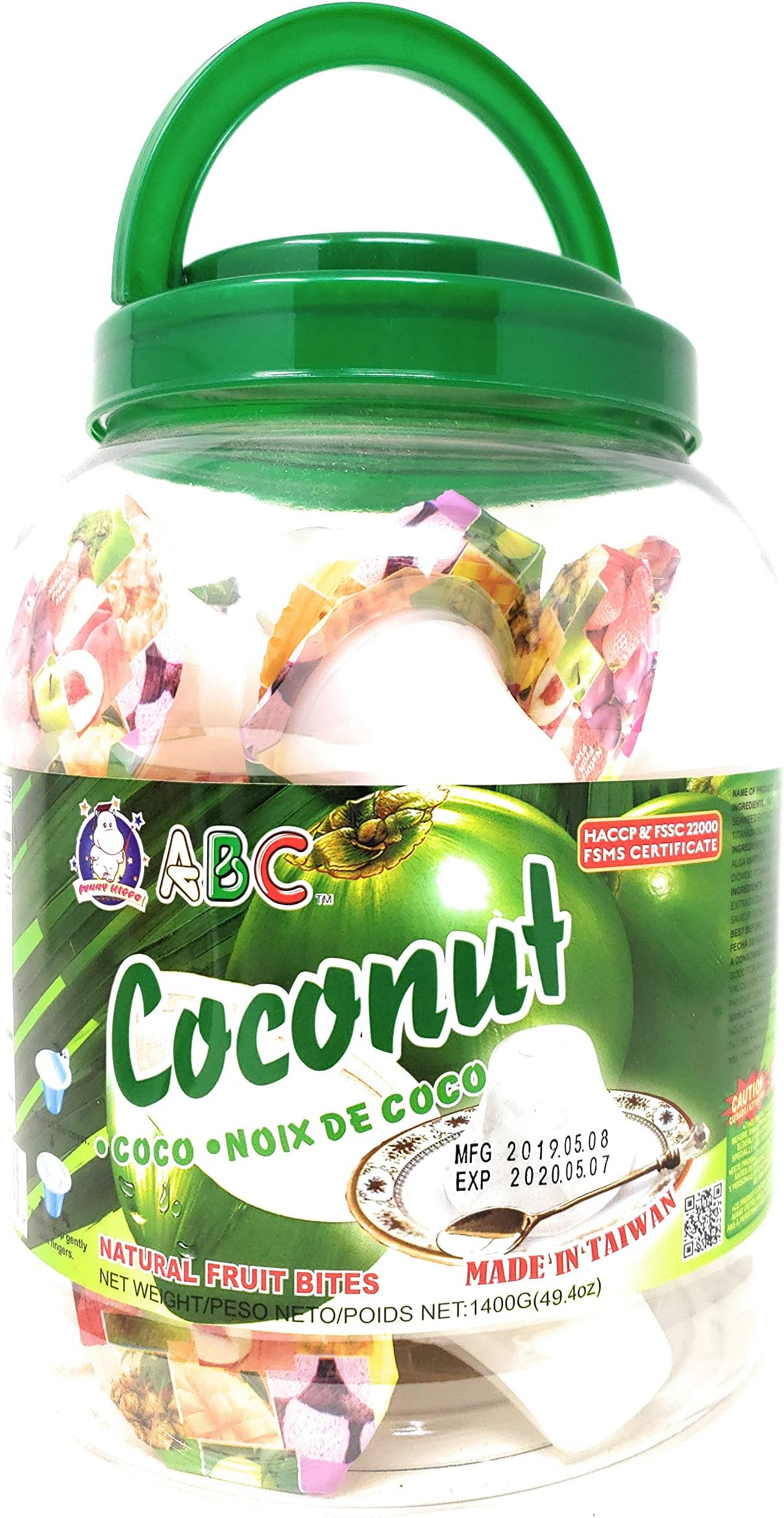 Funny Hippo ABC Coconut Jelly Cups 1400g