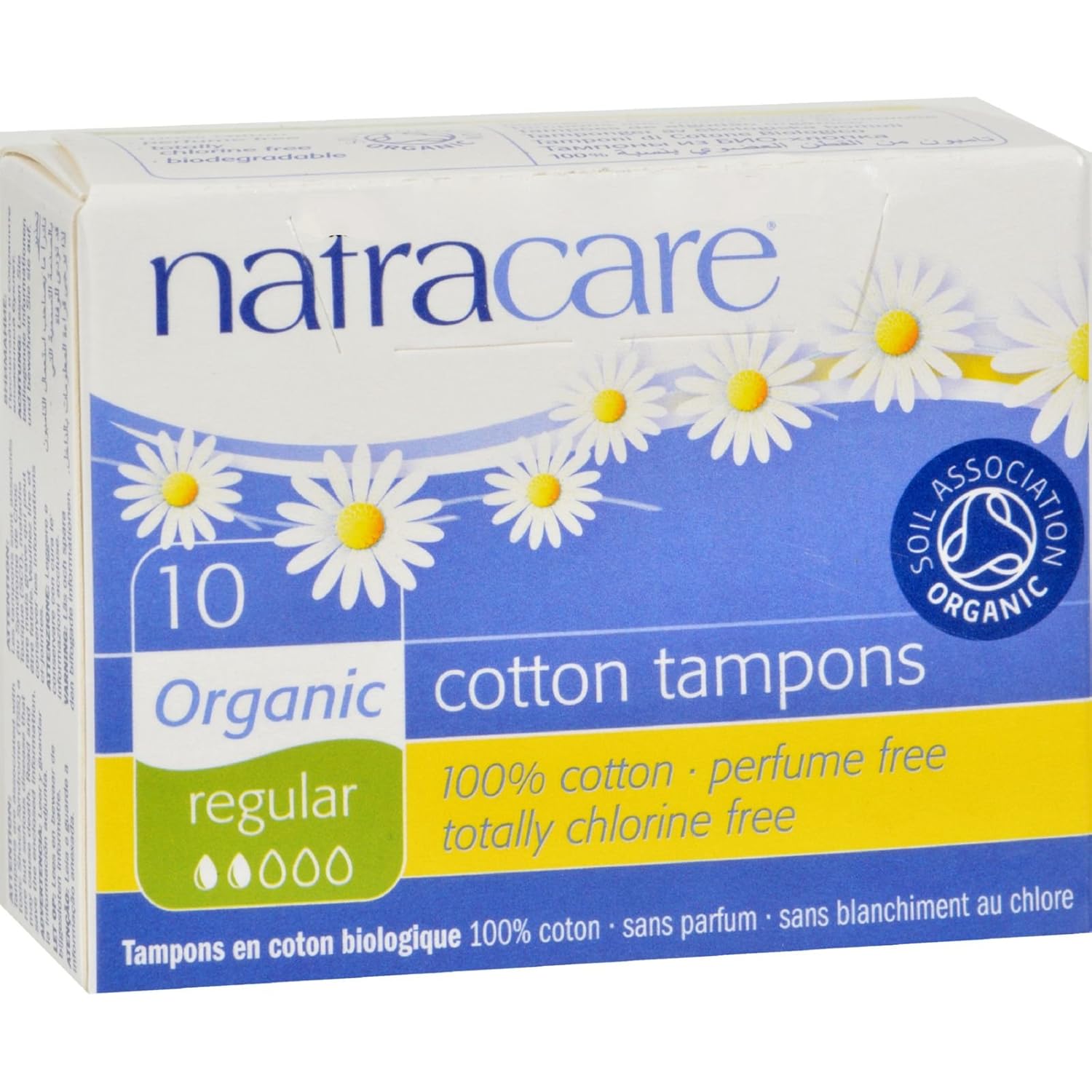 Organic 100 Cotton Tampons Regular 10 Count Health