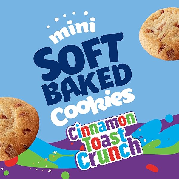 PILLSBURY MINI SOFT BAKED COOKIES, CINNAMON TOAST CRUNCH, MADE WITH CINNADUST, SNACK BAGS, 10 CT