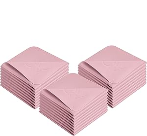 Premium Microfiber Cleaning Cloth 6x6 in - Extra Soft Suede Feel Lint Free Cloths for Eyeglasses & Glass - Compatible with iPad, iPhone, Tablet, MacBook, TV Screen, LCD, Camera Lens (24 Small, Pink)