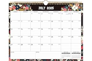 BOWCUK Wall Calendar 2025-2027 – 2 Year Calendar 2025-2027, Jul 2025 – Jun 2027, 14.57 x 11.42 In, 2025 Calendar 24 Months, Monthly Calendar 2025, with Ruled Blocks, Thick Paper, Holidays, To-do List ＆ Notes