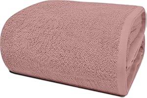 RIVERSIDE Pack of 1 Jumbo Bath Sheet 40 x 80 Inches - Extra Large Bath Towel, Super Soft & Highly Absorbent, 100% Cotton Quick Dry, Perfect to Wrap Yourself in - Dusty Rose