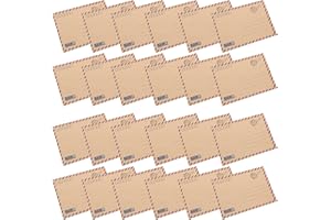 Kichvoe 48pcs Vintage Airmail Letter Sized Envelopes and Stationery Paper Set with Plain Kraft Paper