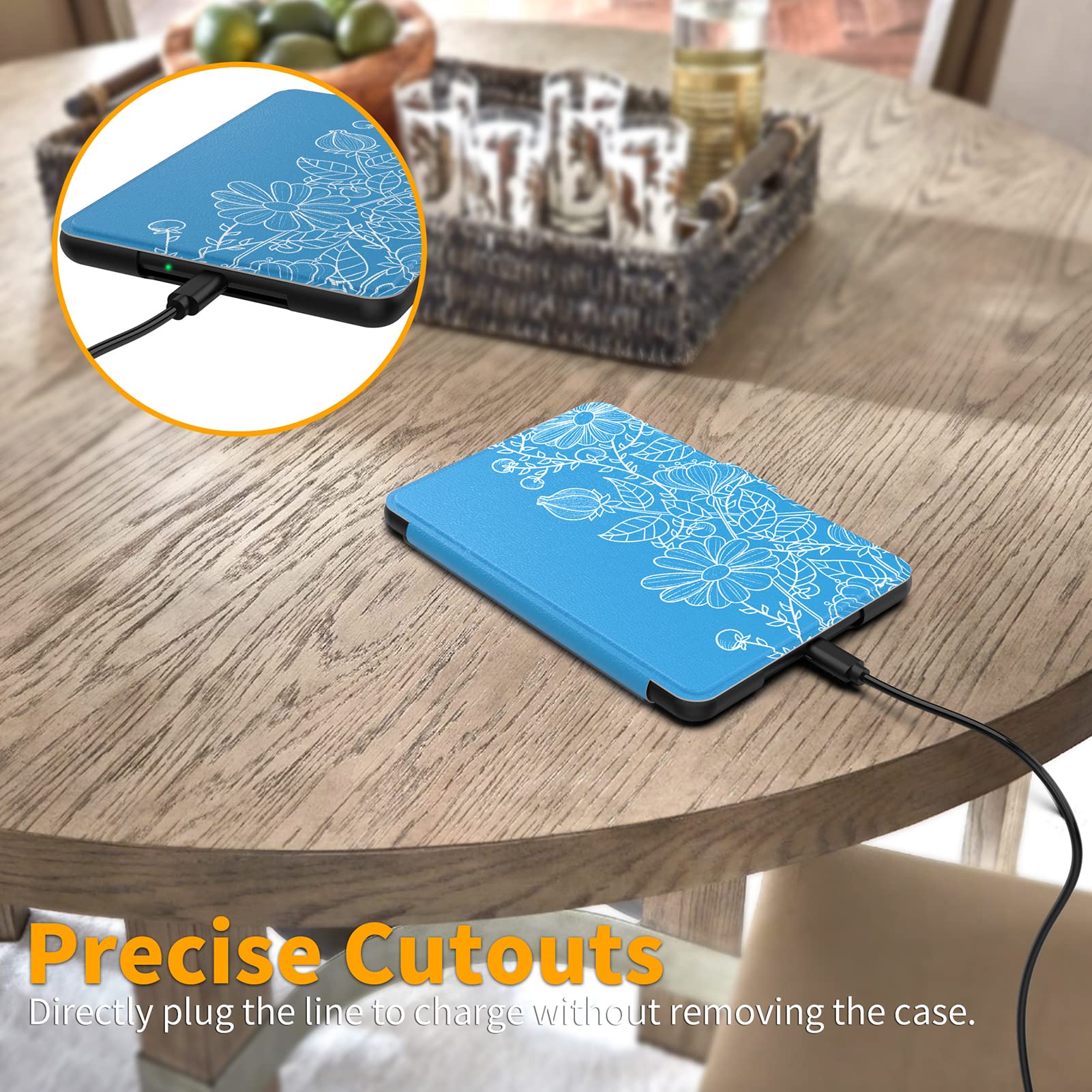 SCSVPN Case for 6'' Kindle 11th Generation 2024/2022 Release - All-New Lightweight Premium PU Leather Smart Protection Cover with Hand Strap, Auto Sleep/Wake for Kindle C2V2L3 / RS23CV E-Reader