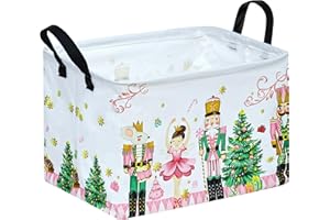 VAIVUSTO Christmas Basket Box Hamper Storage Basket Collapsible Organizer Bin Gift Shelf Baskets for Home and Kitchen Storage