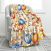 Jekeno Pumpkin Halloween Blanket Gifts for Women Kids Girls Boys Mom Wife Men Thanksgiving Autumn Harvest Home Bedroom Living Room Bed Sofa Decor Plush Throw 60"x80"
