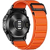 Bandletic 26mm Compatible with Garmin Fenix 7X 6X 5X Watch Band, Wide Rugged Sport Bands with G-Hook for Fenix 8 51mm /Instinct 2X Solar/Enduro 2 3/Quatix 3/Tactix 7/Epix Pro 2/D2 Bravo Delta/Descent