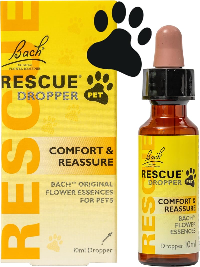 RESCUE Pet Dropper 10ml Calming Drops for Dogs & Cats | Flower Essences