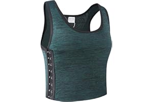 XUJI Transgender FTM Breathable Cotton Elastic Band Colors Chest Binder Tank Top (M-6XL)