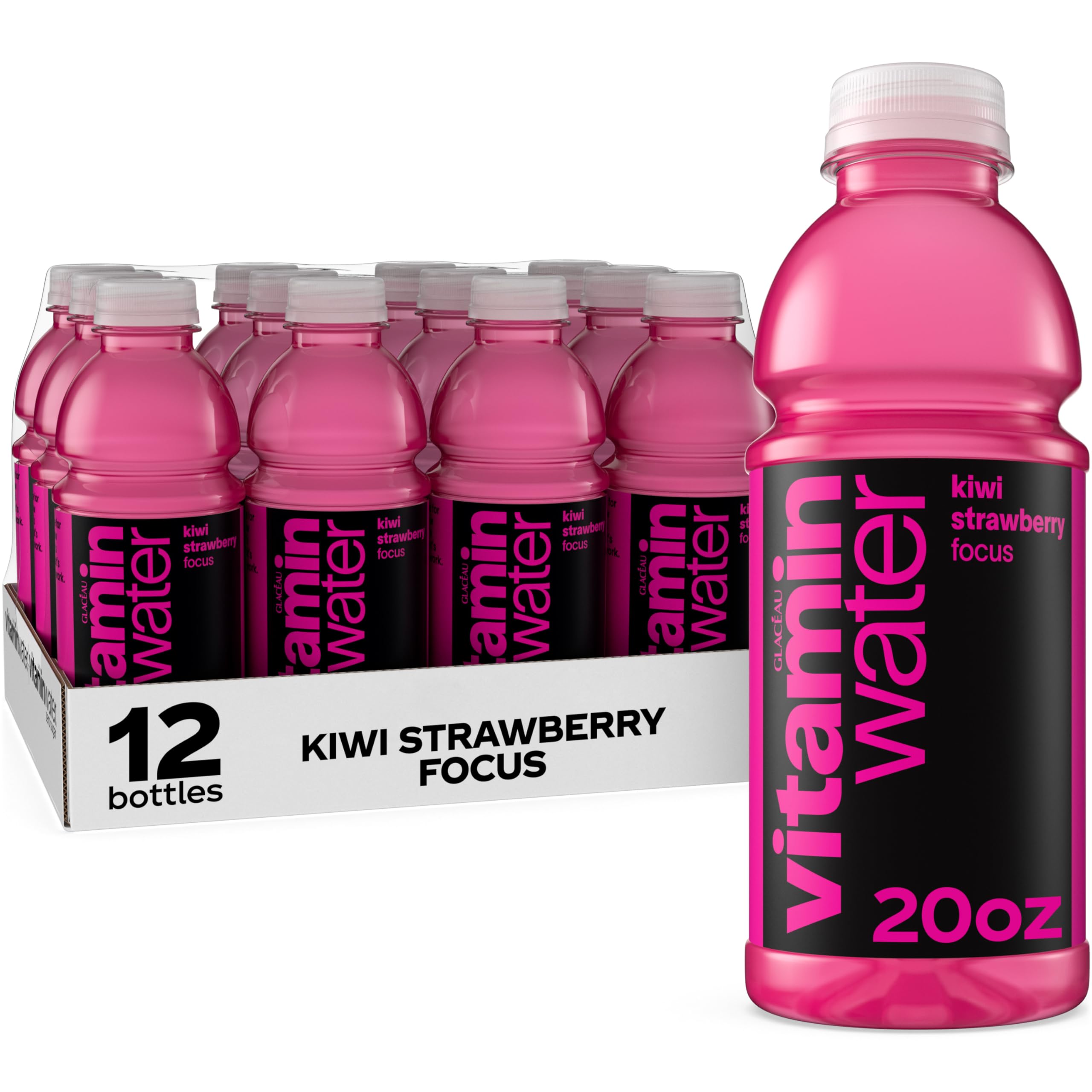 Photo 1 of  *** EXP  NOV 10 2025** Focus Kiwi Strawberry Nutrient Enhanced Flavored Water Beverage, 20 fl oz Bottles, 12 Pack 