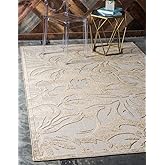 Unique Loom Outdoor Botanical Collection Area Rug - Jacksonville (6' 1" x 9' Rectangle, Beige/ Light Brown)