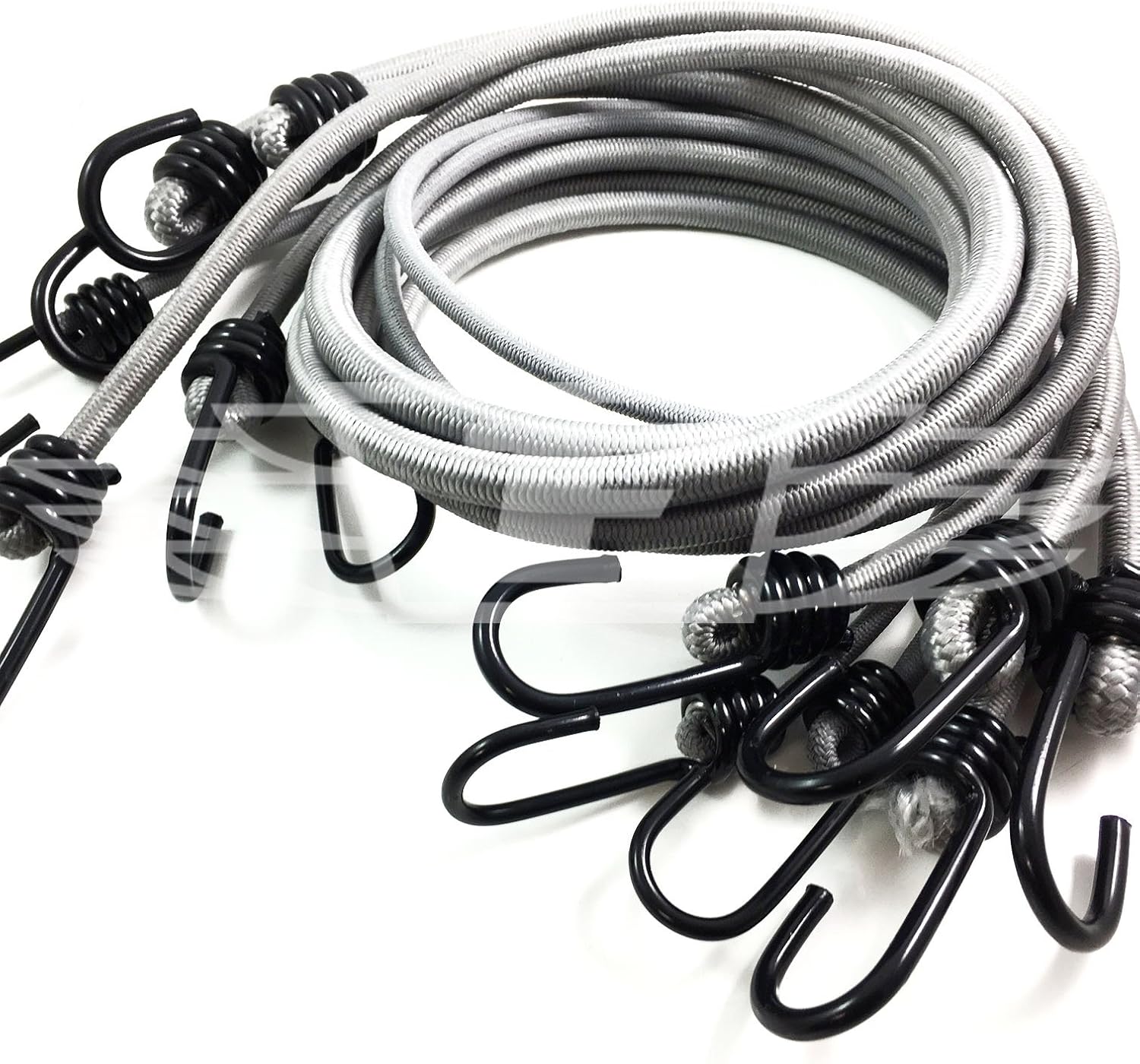 Pack of 8, 6mm Luggage Elastics Bungee Straps Shock Cord Metal Spiral