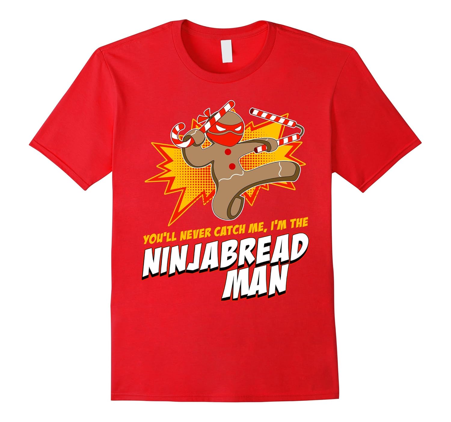 I'm The Ninjabread Man T-shirt Gingerbread Candy Cane-ANZ