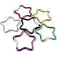 SWATOM Aluminum Star Shape Carabiner Clip Spring Snap Hook Keyring Carabiners Keychains Outdoor Accessories (2 Inch)