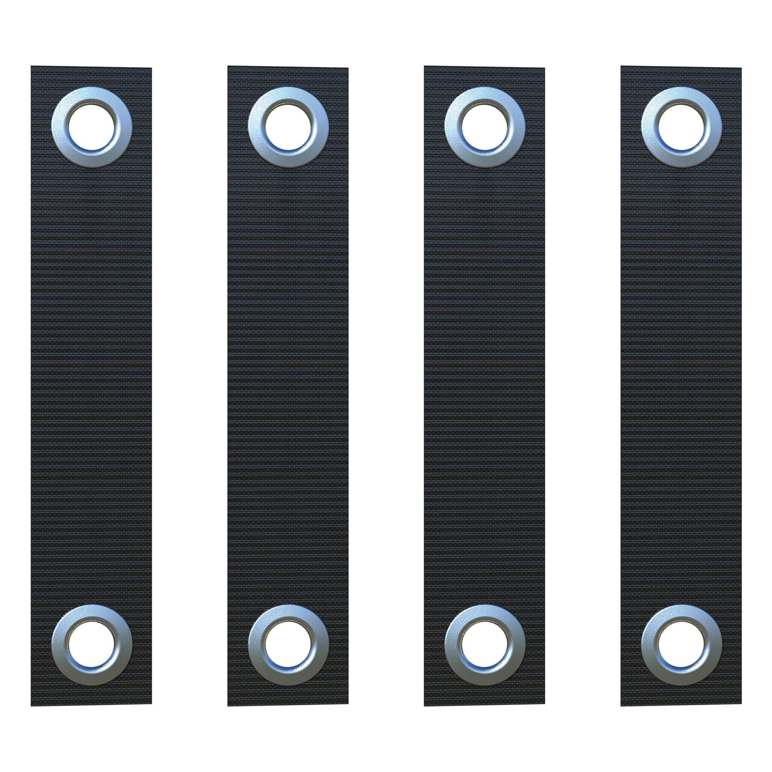 Photo 1 of (4-Pack) Vortex Tie Down Strap for Ground Anchors with 15-3/4 in. Loop | Holds Down Sports Equipment, Grills, Tables, Lawn Furniture, UV Resistant Nylon, Black