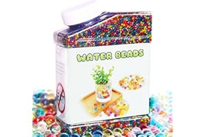 ELONGDI Water Beads Pack Rainbow Mix 50,000 Beads Growing Balls, Jelly Water Gel Beads for Vases, Plant, Wedding and Home Decor