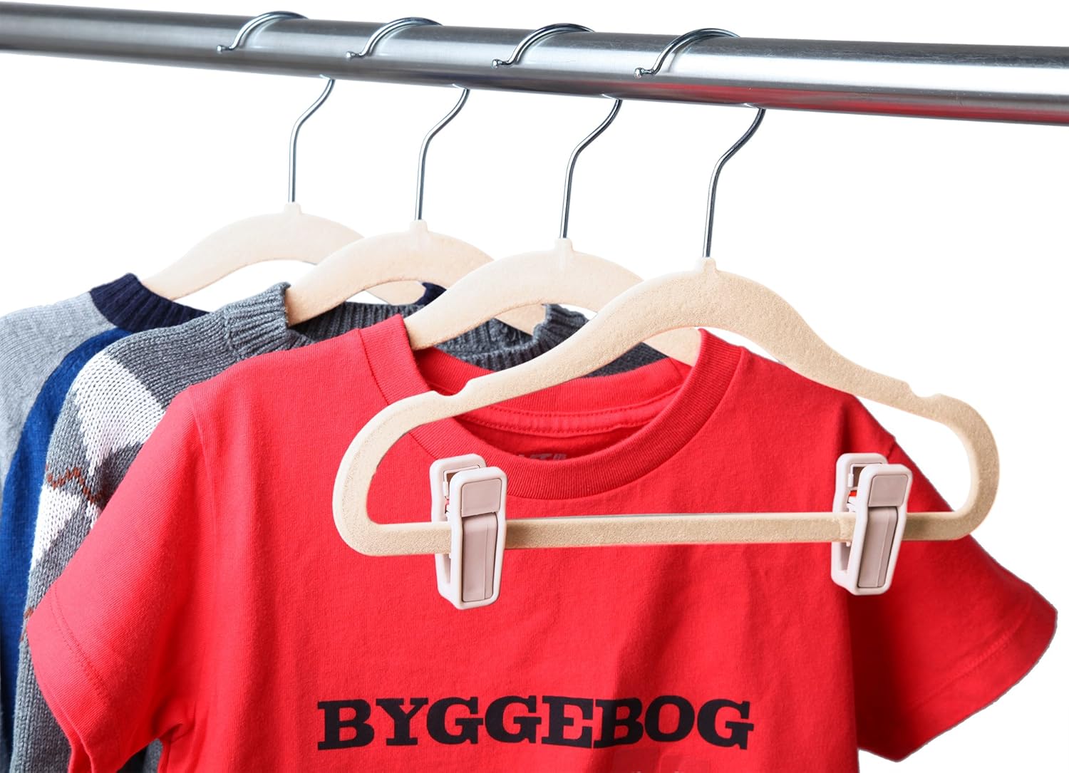 Finnhomy Lot De 30 Cintres En Velours Antiderapants Pour Bebe Et Enfant Avec 10 Pinces A Doigts Beige Rangements Bebe Puericulture Schoolofbabywearing Com