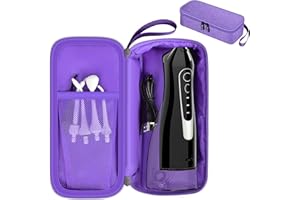 Tanmqin Case Compatible with COSLUS/for Nicwell/for Leominor/for Bitvae Water Dental Flosser Teeth Pick Cordless Irrigator. Water Floss Pick Carrying Storage Holder-Black (Bag Only) (Purple)