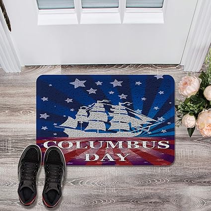 Amazon Com Simigree Columbus Day Theme Door Mats Front Door