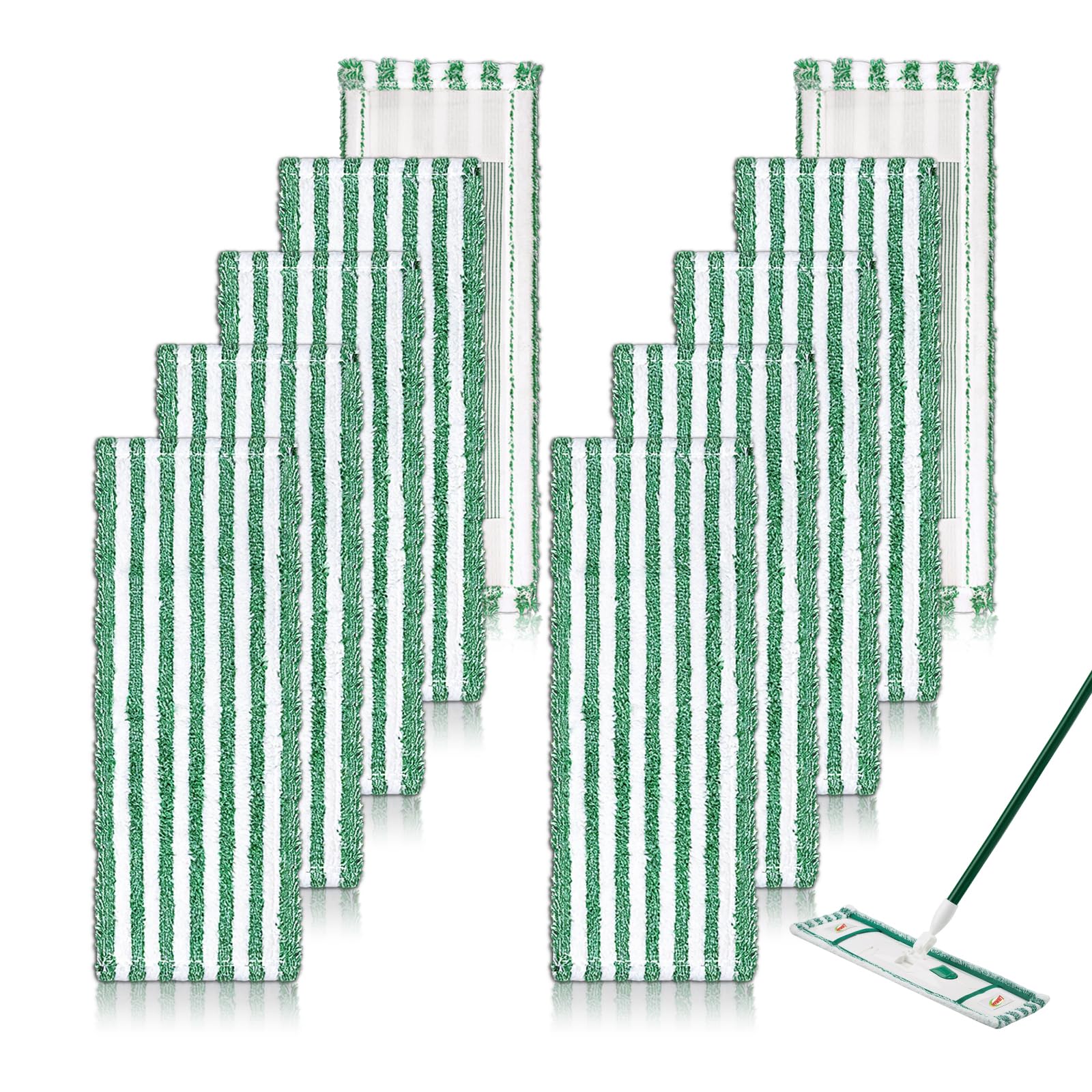 Photo 1 of 10 Pcs Replacement Mop Head Refills Compatible with Libman Wet & Dry Mop and Libman Floor Cleaning Mop Pads for Multi-Surface, Microfiber Floor Cleaning Refills Washable Reusable