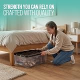 Klass 4 x 30 Litre Underbed Storage Boxes with Lids Set of 4 view 8