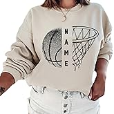 CUSTOM Unisex Basketball Sweatshirt, Hoodie and T-Shirt - Personalized Gift for Mom, Your Name Team Pullover, Game Day