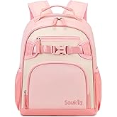 Sawkig Cute Mini Toddler Backpacks for Girls 2-4 Little Kids Backpack preschool Bookbag (Pink and Cream)
