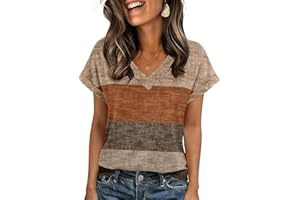 Zeagoo Womens Summer Tops Rolled Short Sleeve V Neck Shirts Casual Dressy Business Work Blouses Outfits 2026