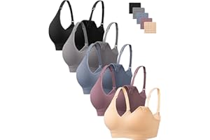 HBselect Nursing Bras for Breastfeeding Women Maternity Bras Seamless Wireless Pregnancy Sleep Bra with Bra Extenders