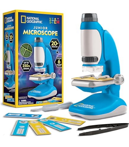 National Geographic Microscopio Invertido De Zoom – 40 A 400 Aumentos – Con Adaptador Para Smartphone – Kit Científico Para Niños +10 Años