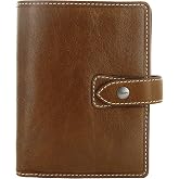 Filofax Malden Organizer, Pocket Size, Ochre - Tactile, Full-Grain Buffalo Leather, Six Rings, Cotton Cream Week-to-View Insert, Multilingual (C025842)