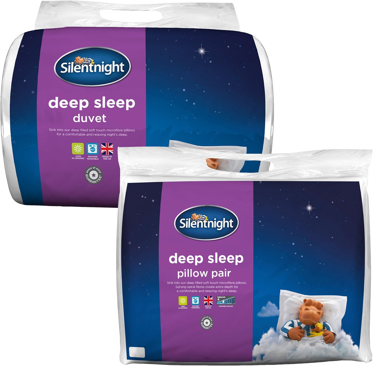 Silentnight Deep Sleep 15 Tog Duvet with a Pair of Pillows, Double