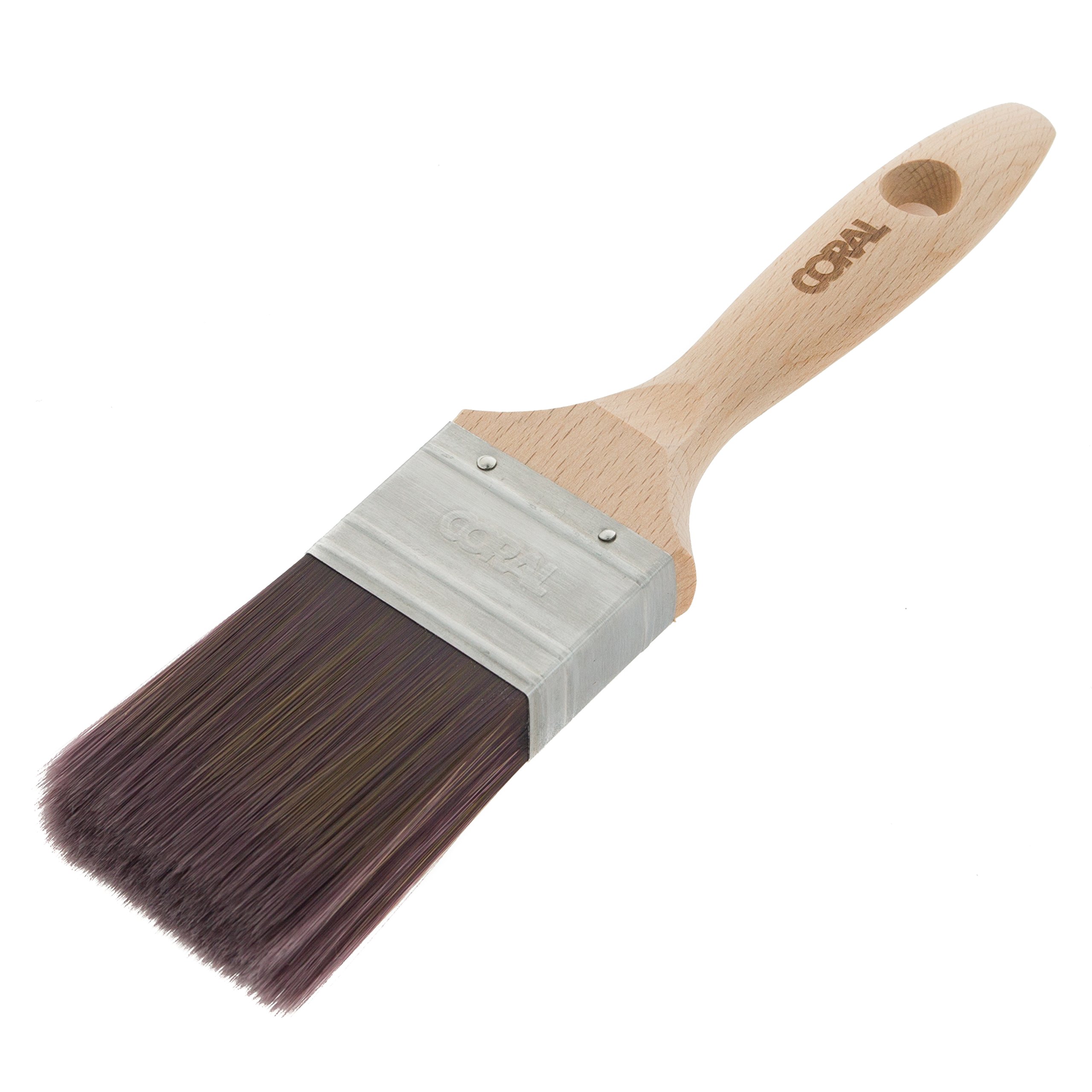 Coral 31703 Classic Paint Brush with a Fine Synthetic Bristle Paintbrush Head and Wooden Handle 2 inch, Yellow