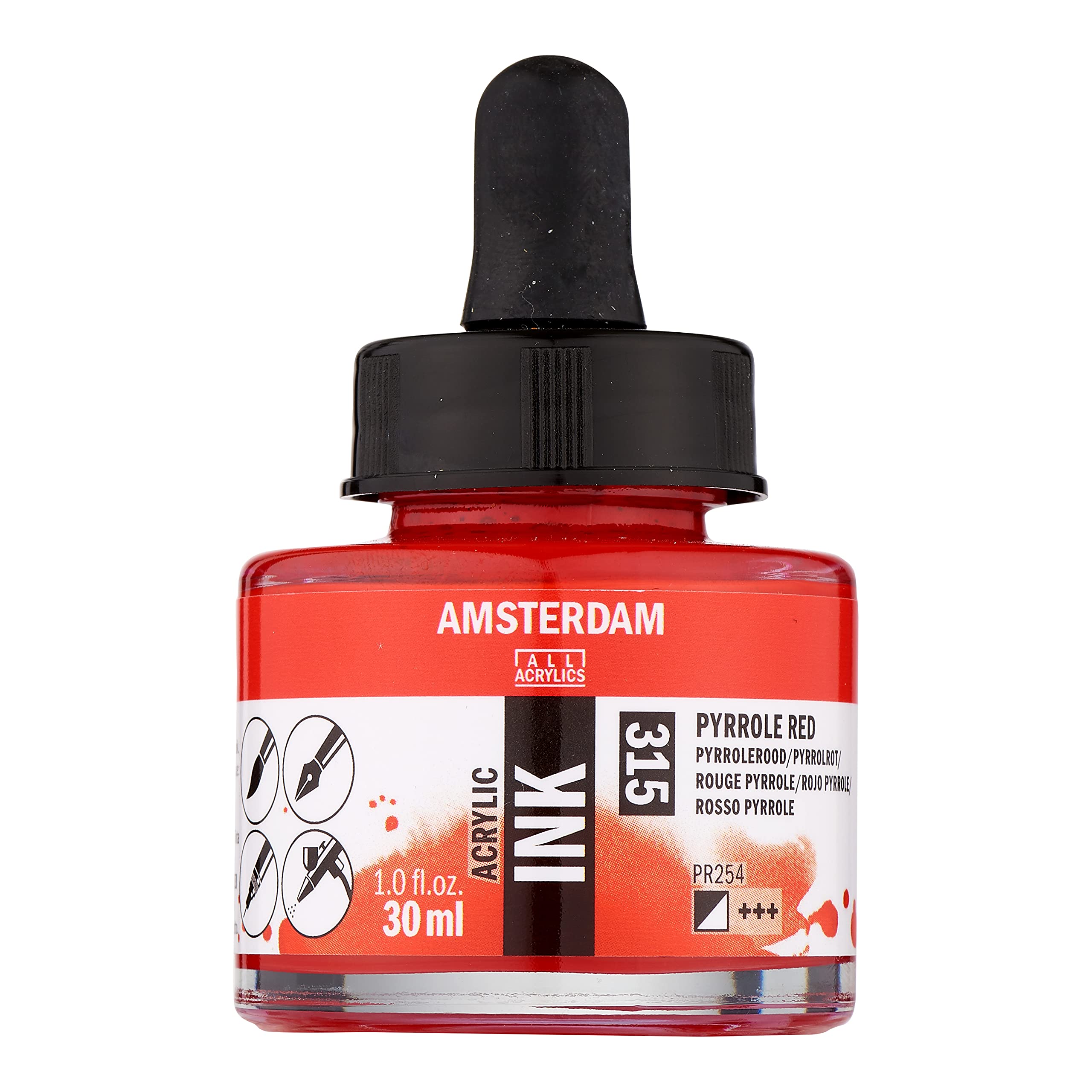 Amsterdam Acrylic Ink Bottle 30 ml Pyrrole red 315 (17203150)