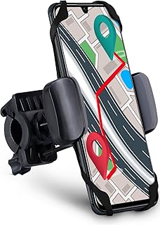 MoEx Fahrrad Handyhalterung dreh- und schwenkbar für alle Smartphones | Extrem starker Halt auch auf MTB - Umgreifende Fixierung + Klemmvorrichtung