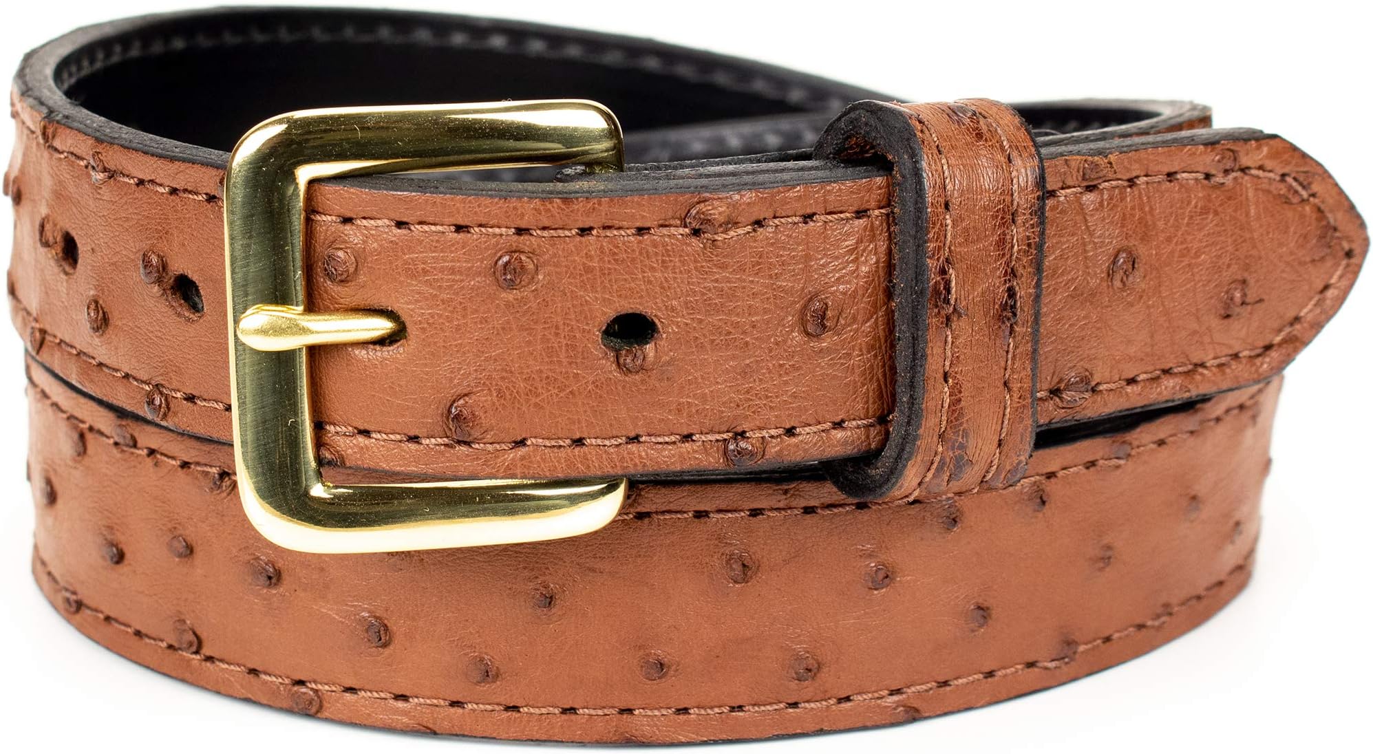 Genuine Ostrich Skin Leather Belt