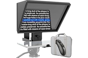 GEIMRSY 14-inch Camera Teleprompter with Adjustable Glass Frame with HD Glass, Compatible with iPad 14-inch or Smaller, Aluminium Construction