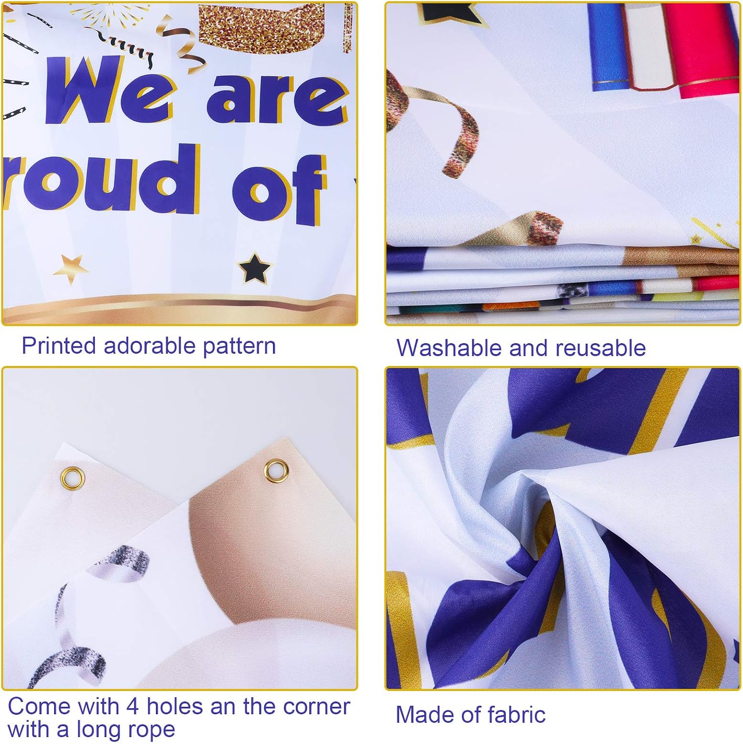 HOWAF Large Graduation Background Banner for Graduation Party Decoration 2023 - Image 4