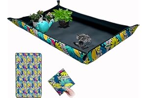 WONDMALL Large Repotting Mat for Indoor Plant Transplanting and Mess Control,43.5"x 29.5" Thicken Waterproof Plant Potting Mat Succulent Gardening Mat,Portable Foldable Potting Tray,Garden Gift for Plant Lover