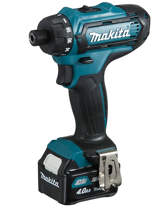 Makita Akku-Bohrschrauber, 10,8 V, 4 Ah, 2 Akkus und Ladegerät im Makpac, DF031DSMJ