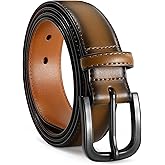 VONMELLI Men's Metal Free Leather Belt TSA Approved Non Metal Belt for Men Jeans with Hypoallergenic Buckle