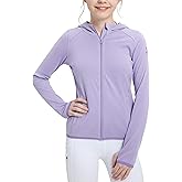 FitsT4 Sports Girls Fleece Horse Riding Jackets Hoodie Kids Equestrian Shirts Full Zip Up Long Sleeve Thumbholes for Winter