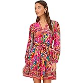 Adrianna Papell Women's Printed Short Dress, Pink Multi 16