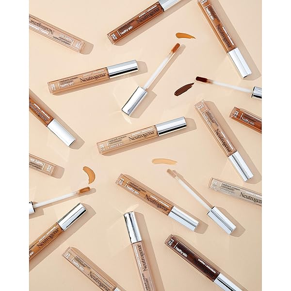 NEUTROGENA HEALTHY SKIN RADIANT BRIGHTENING CREAM WITH PEPTIDES & VITAMIN E ANTIOXIDANT, LIGHTWEIGHT PERFECTING CONCEALER CREAM, NON-COMEDOGENIC, ESPRESSO DEEP 03 WITH NEUTRAL UNDERTONES, 0.24 OZ