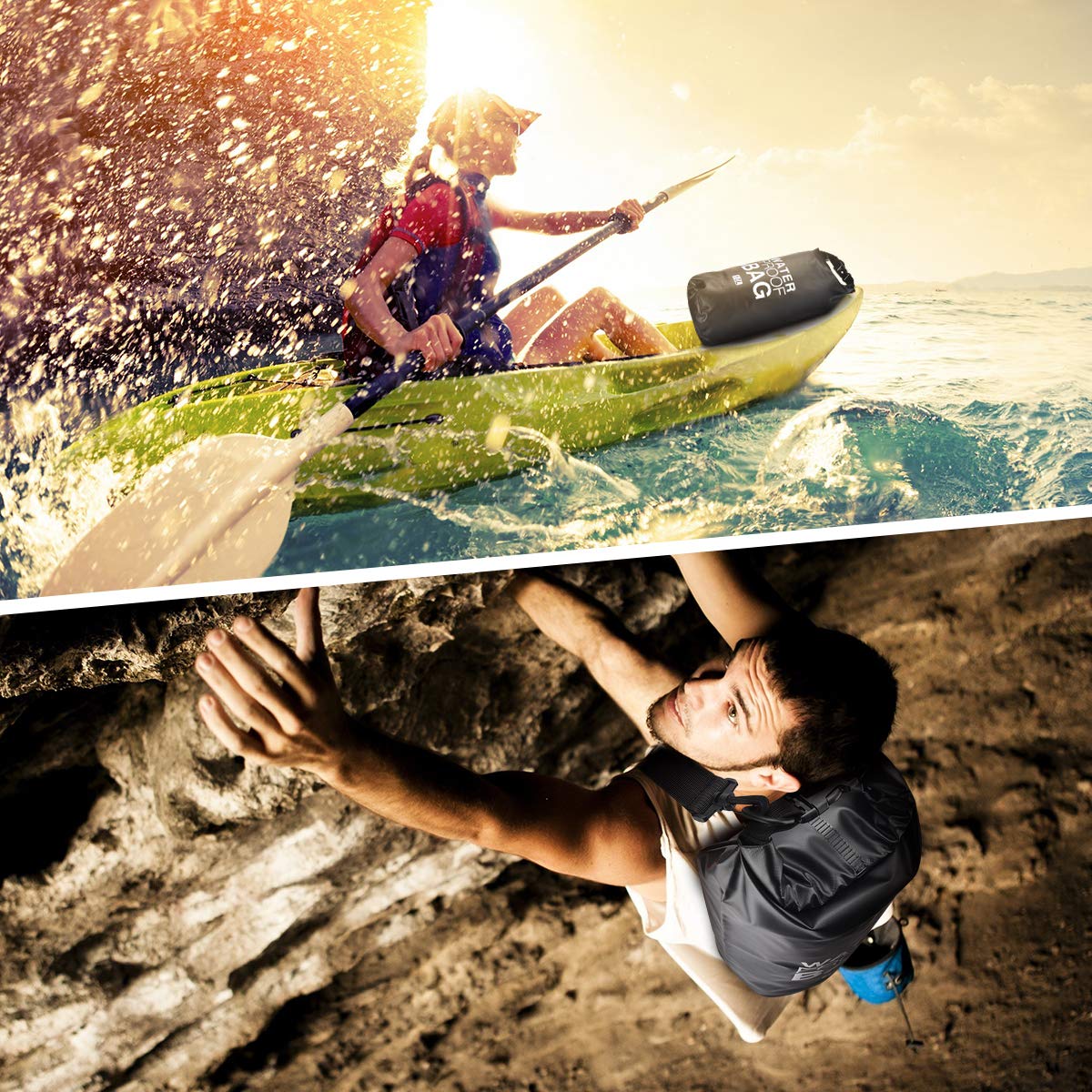 Trentixel Waterproof Dry Bags, Floating Dry Sack with Detachable Shoulder Strap, 5L/10L/20L Large Dry Bag for Fishing, Kayaking, Surfing, Rafting, Hiking and Camping with Waterproof Phone Case