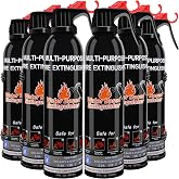 6 Pack Fire Extinguisher for Home with Mount, Effective on A, B, C, K Fires | Water-Based Extinguisher for Vehicle Car Boat Office Truck Kitchen Garage RV