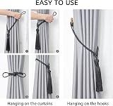 Pretty Jolly 2 Pack Long Tassel Curtain Tiebacks Handmade Rope Knot Black view 6