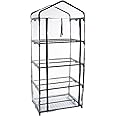 4 Tier Mini Greenhouse - Portable Greenhouse with Rust-Resistant Frame and PVC Cover for Indoor/Outdoor - 27.5x19x63-Inch Green House by Pure Garden