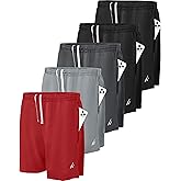 NY Threads 5 Pack Men's Athletic Shorts Quick Dry Loose-Fit Lightweight Running Workout Gym Shorts with Pockets