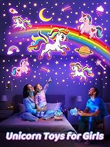One Fire Star Projector Night Light Unicorn Baby Sensory Gift 15 Films 10 White view 6